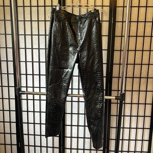 Crocodile faux Leather Pants
